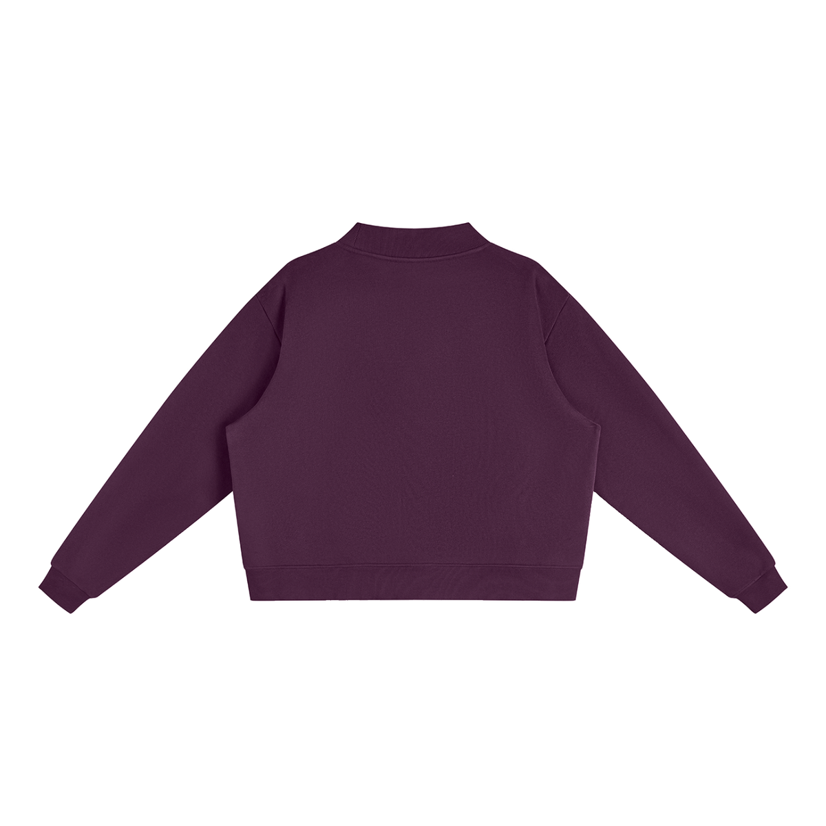 Women's Mock Neck Sweatshirt in Dark Purple, back