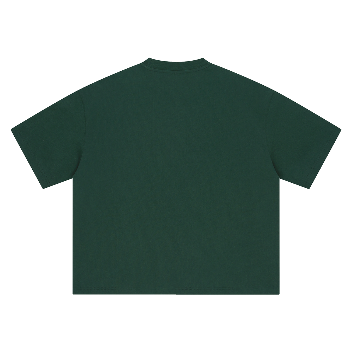 Boxy Heavyweight Tee in Dark Green, back