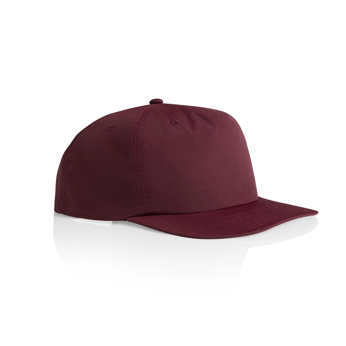 5-Panel Surf Cap in Burgundy, side