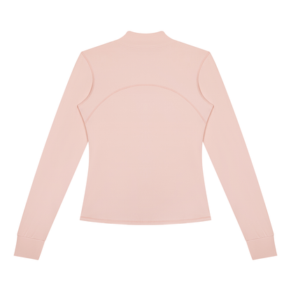 Women's Fitted Training Jacket in Light Pink, back