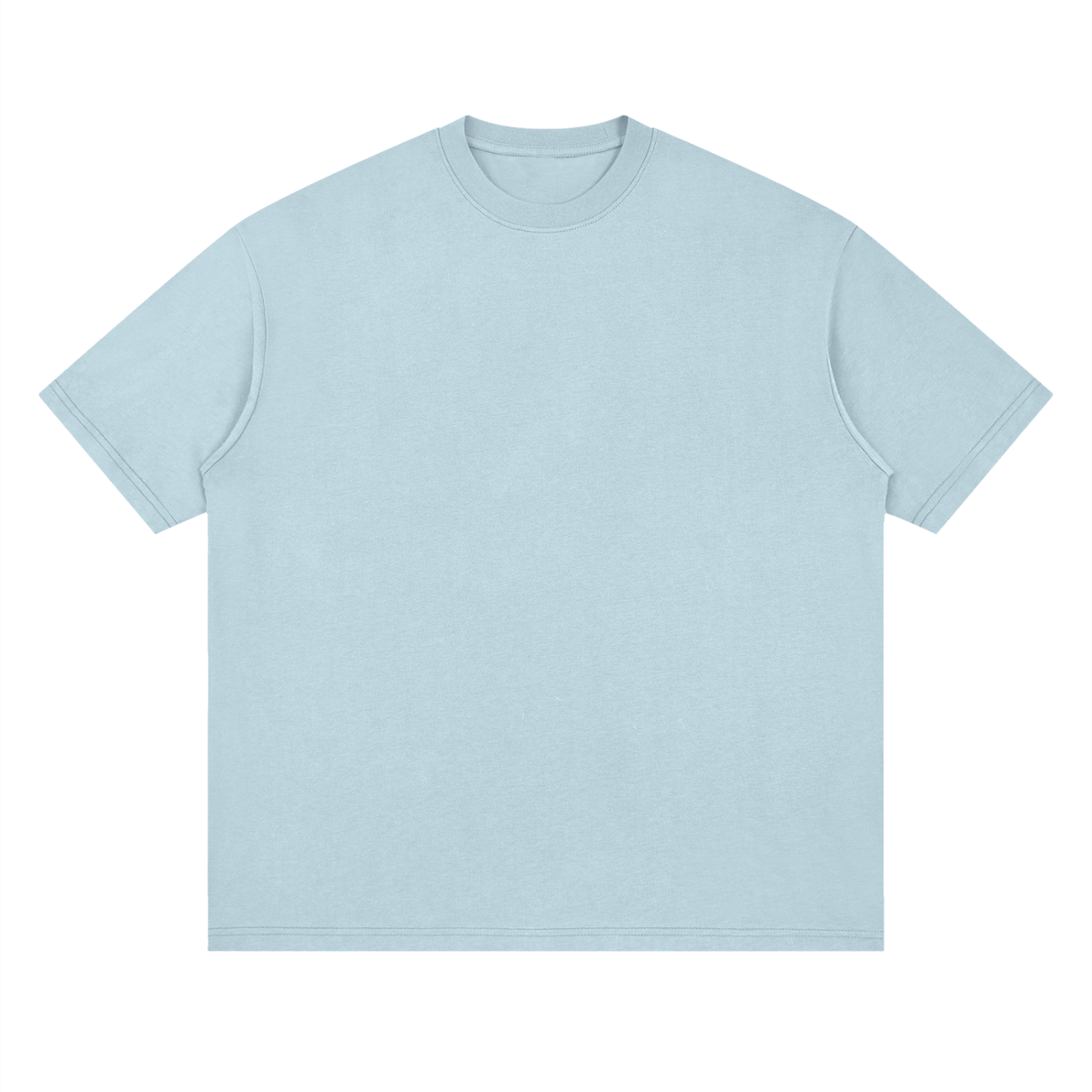 Oversized Drop Shoulder Tee in Light Blue, front