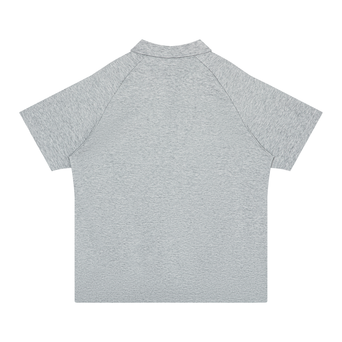 Stretch Raglan Polo in Marl Grey, back