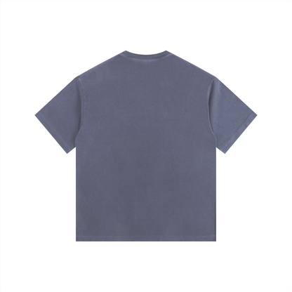 Vintage Wash Oversized Tee in Navy, back