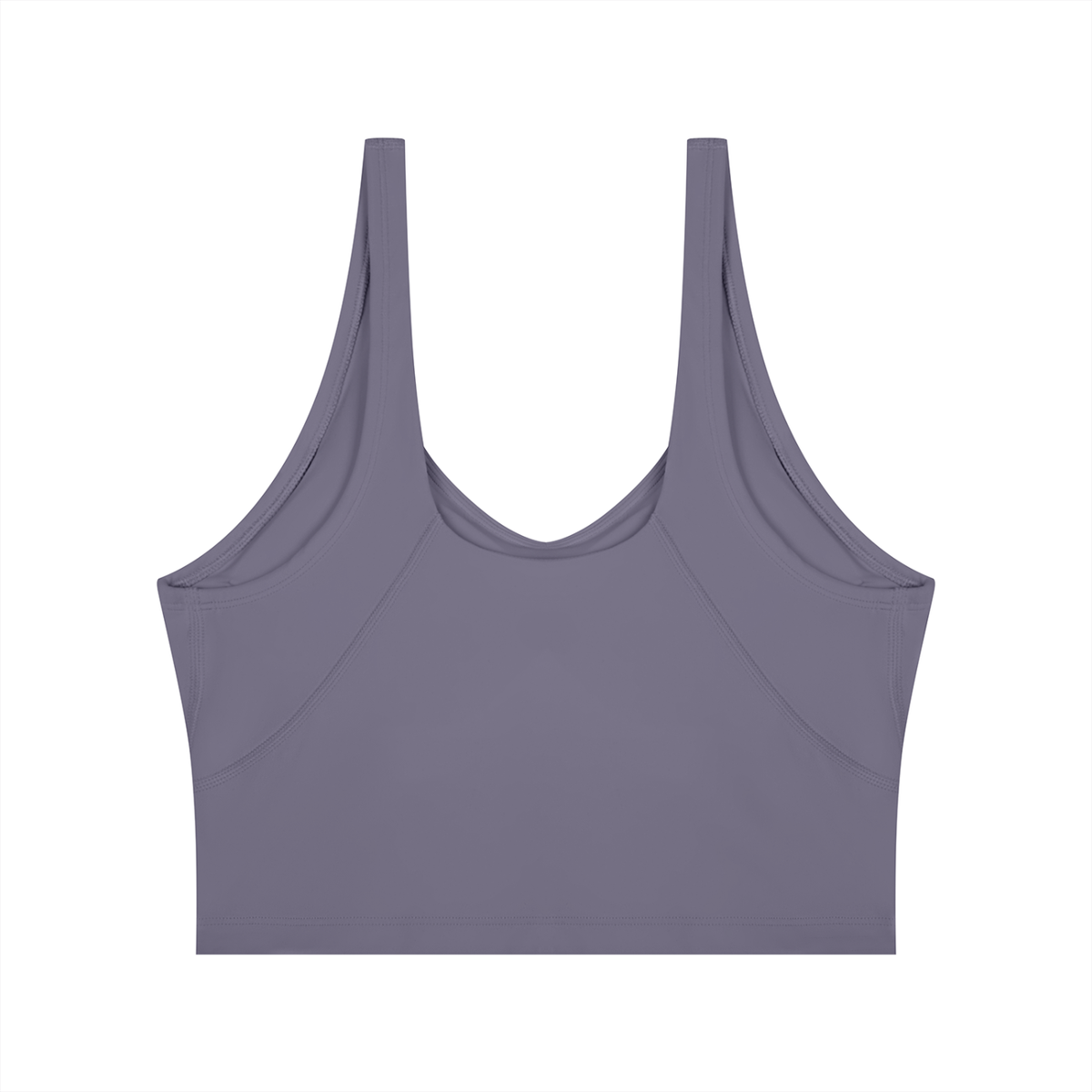 Cropped Yoga Tank in Dark Purple, back