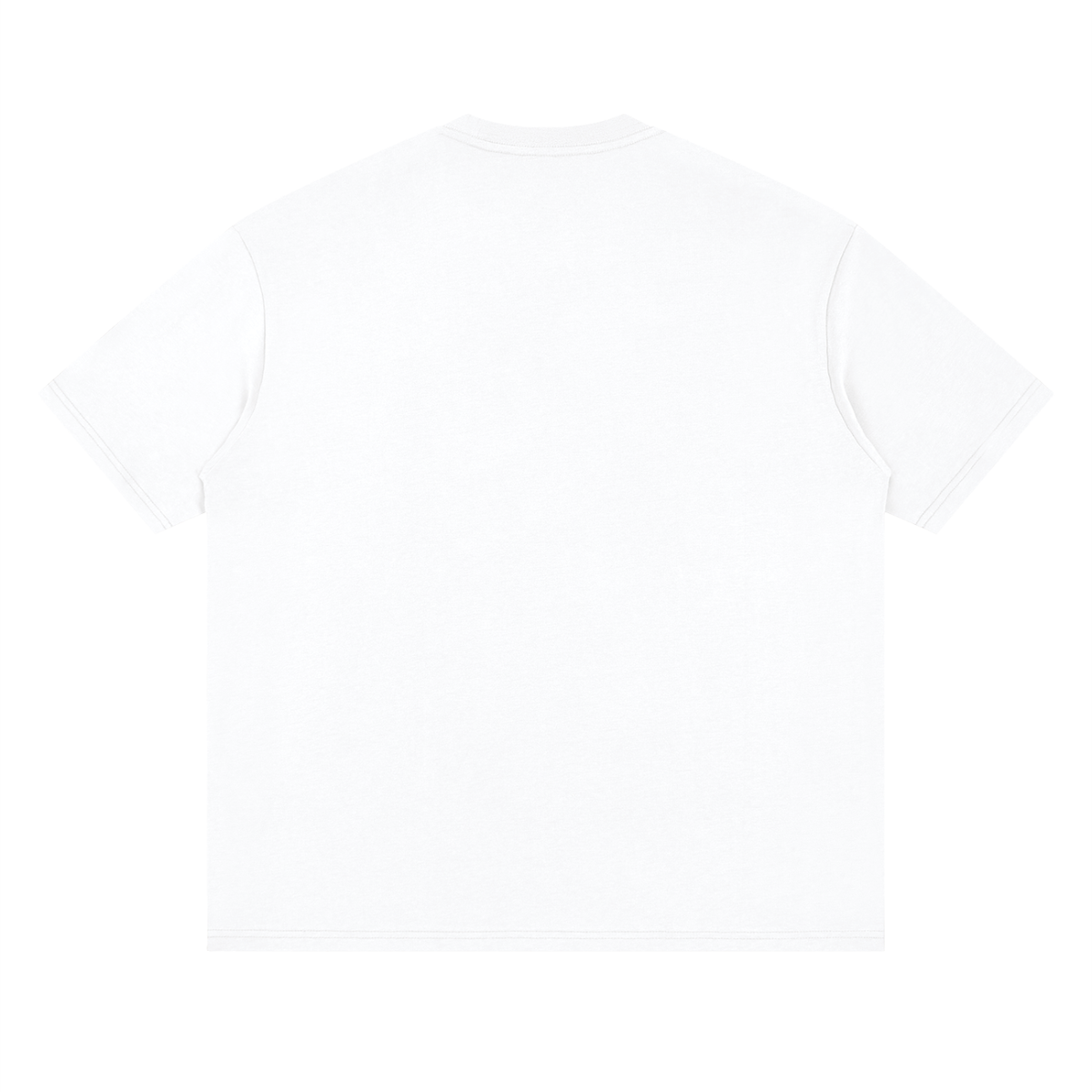 Oversized Drop Shoulder Tee in Lucent White, back