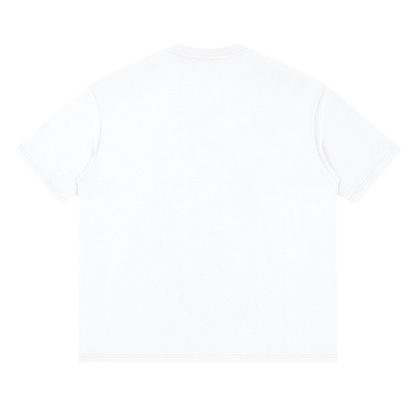Oversized Drop Shoulder Tee in Lucent White, back