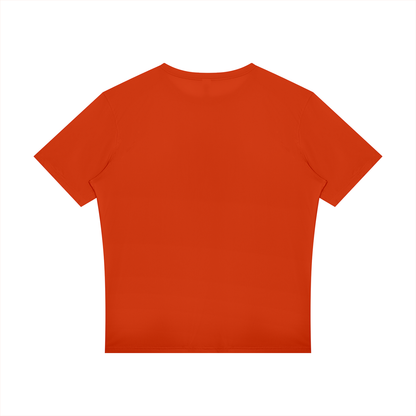 Reflective Raglan Running Tee in Orange, back