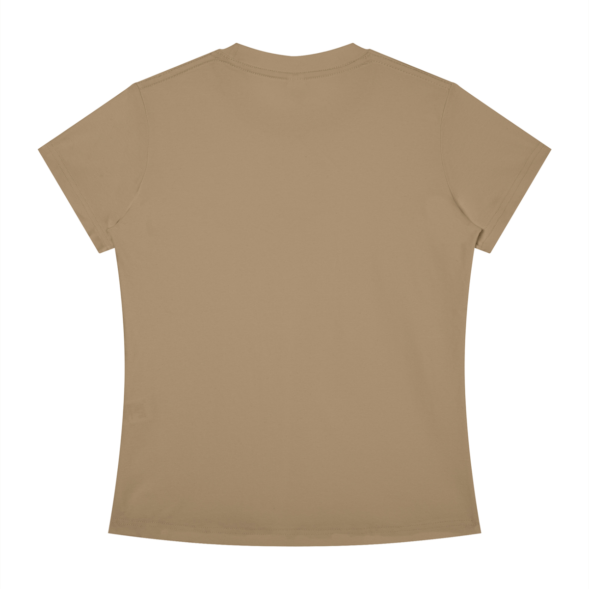 Women's Slim Fit Tee in Khaki, back