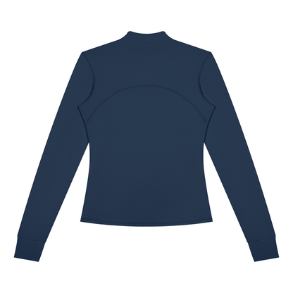 Women's Fitted Training Jacket in Navy, back