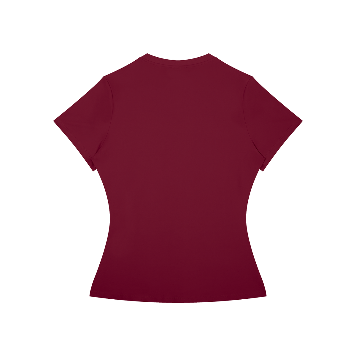 Women's Fitted Training Tee in Wine Red, back