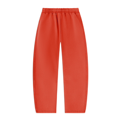 Vintage Wash Barrel Leg Sweatpants in Washed Red, back