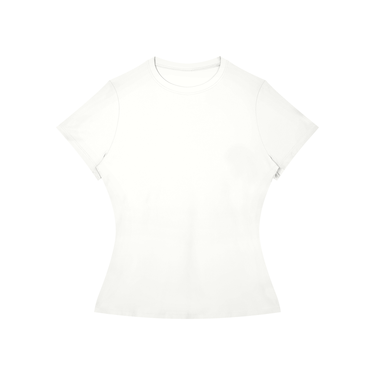 Women's Fitted Training Tee in White, front