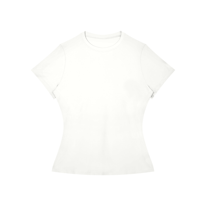 Women's Fitted Training Tee in White, front