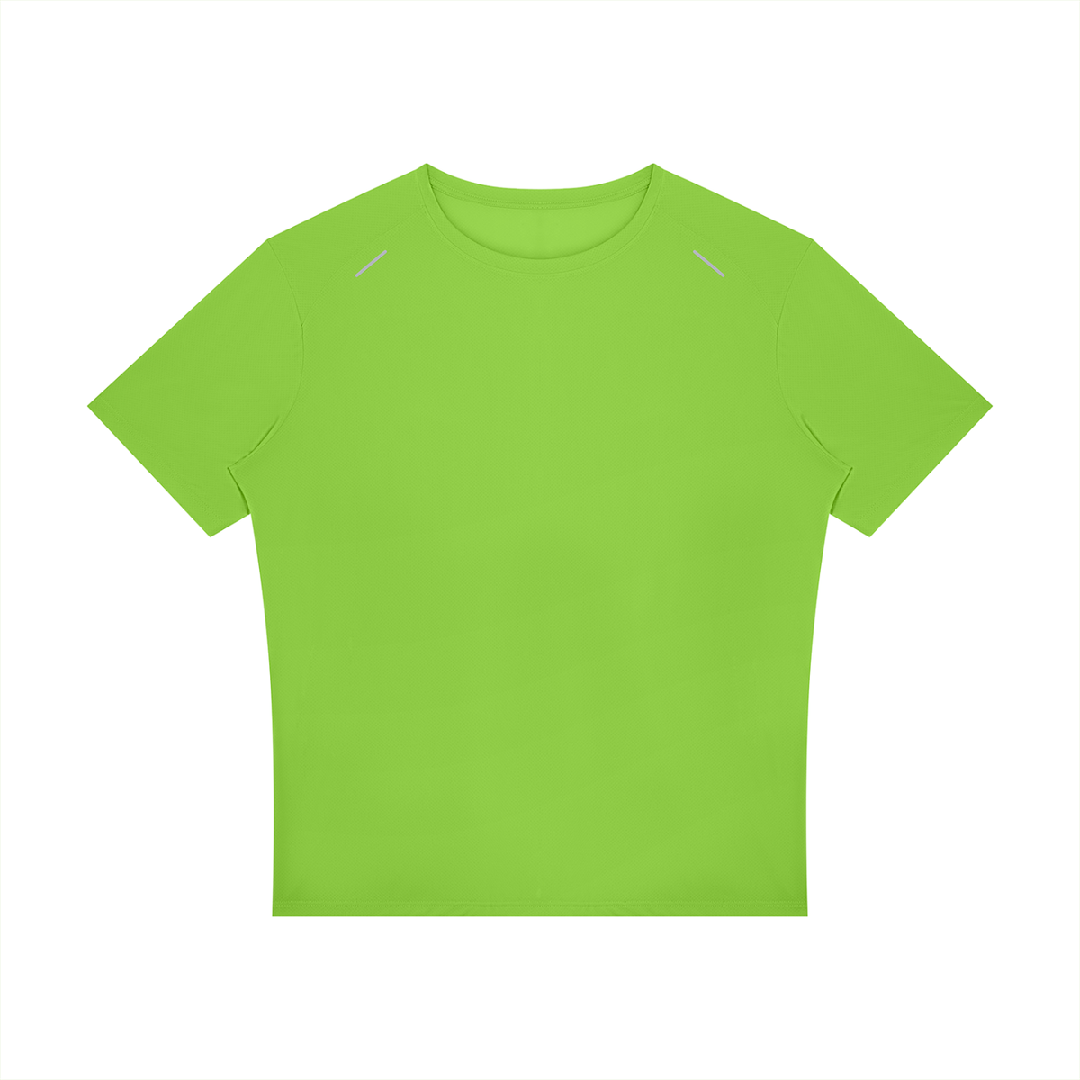 Reflective Raglan Running Tee in Lemon Green, front