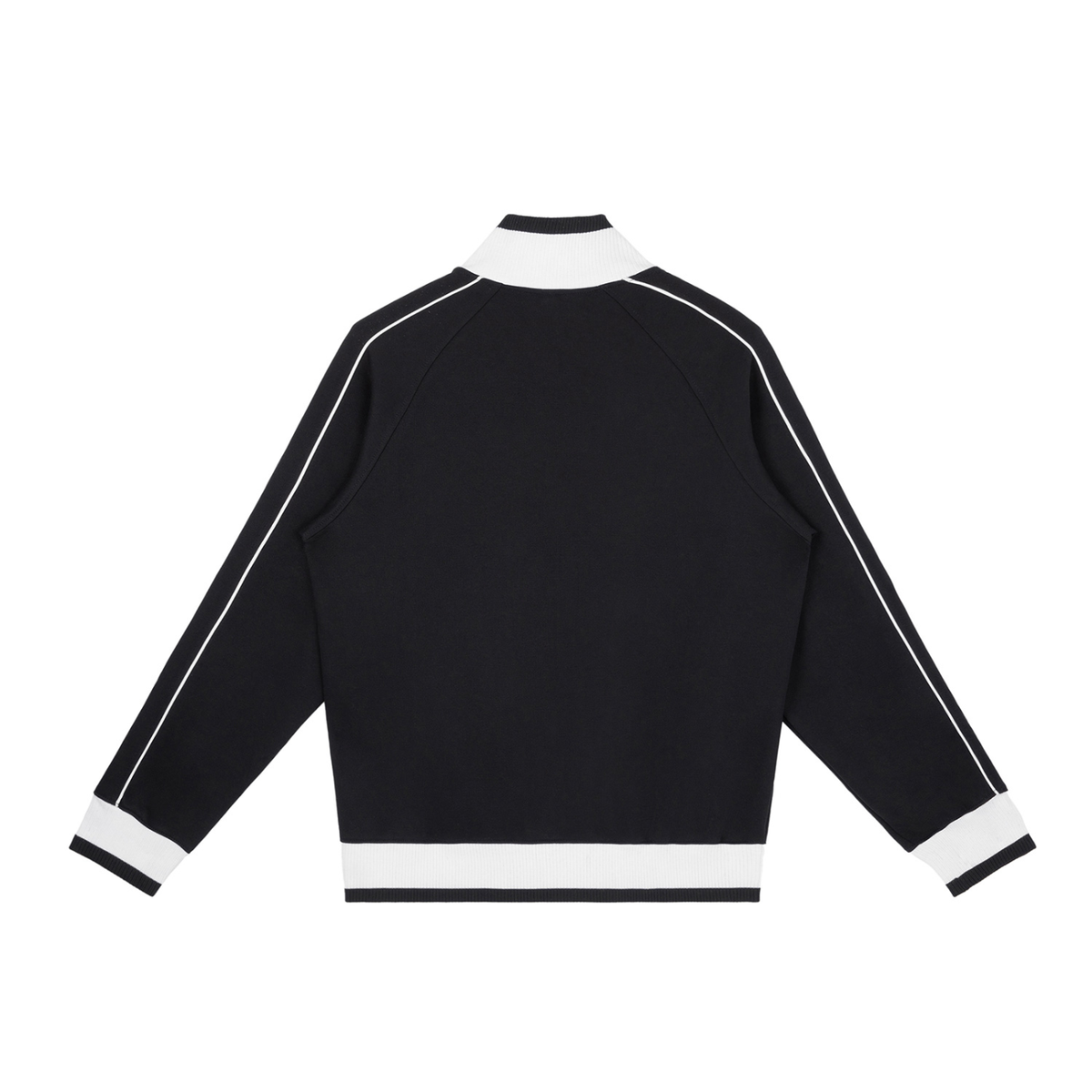 Colour Block Track Jacket in Black, back