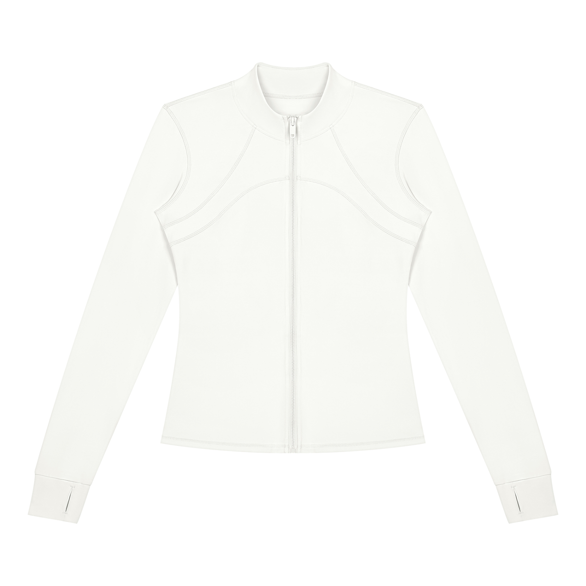 Women's Fitted Training Jacket in White, front