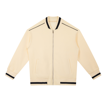 Contrast Piping Bomber Jacket