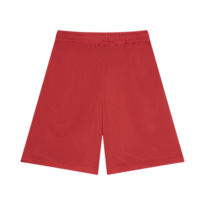 Mesh Basketball Shorts in Red, front
