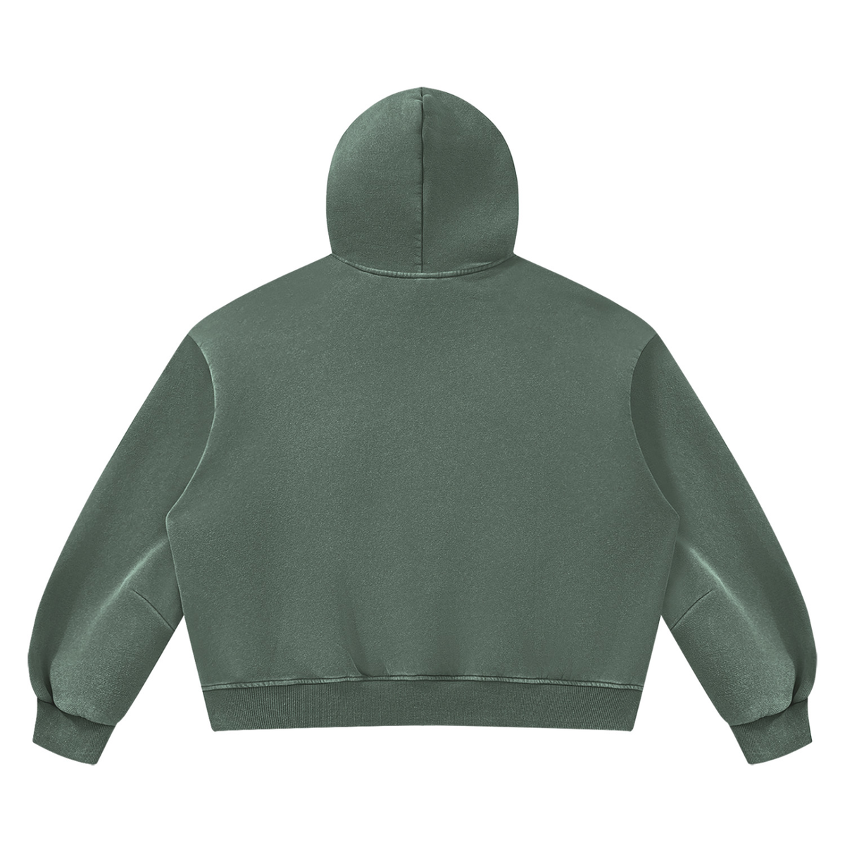 Vintage Wash Boxy Hoodie in Washed Green, back