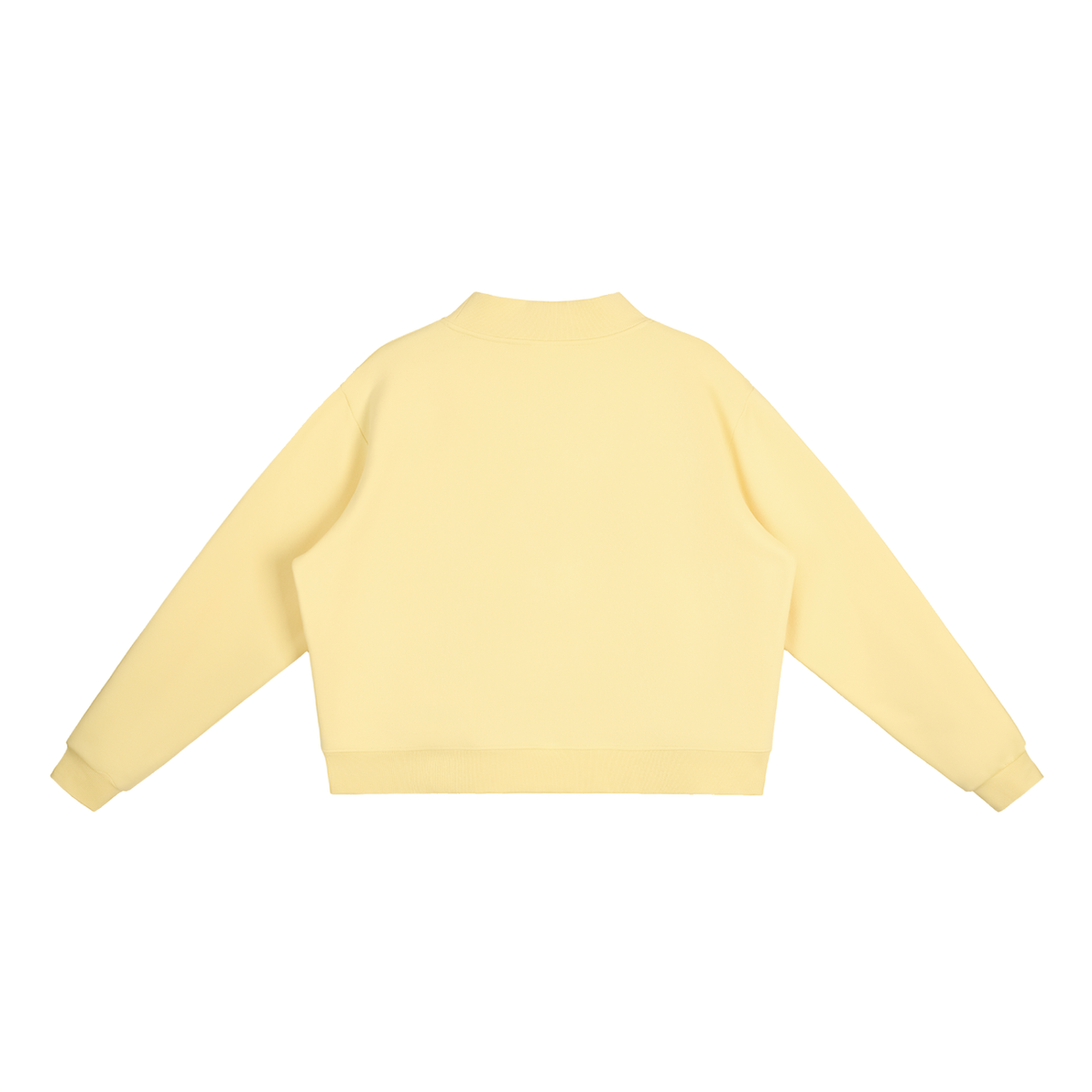 Women's Mock Neck Sweatshirt in Yellow, back