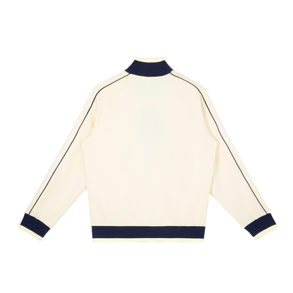 Colour Block Track Jacket in Mild Apricot, back
