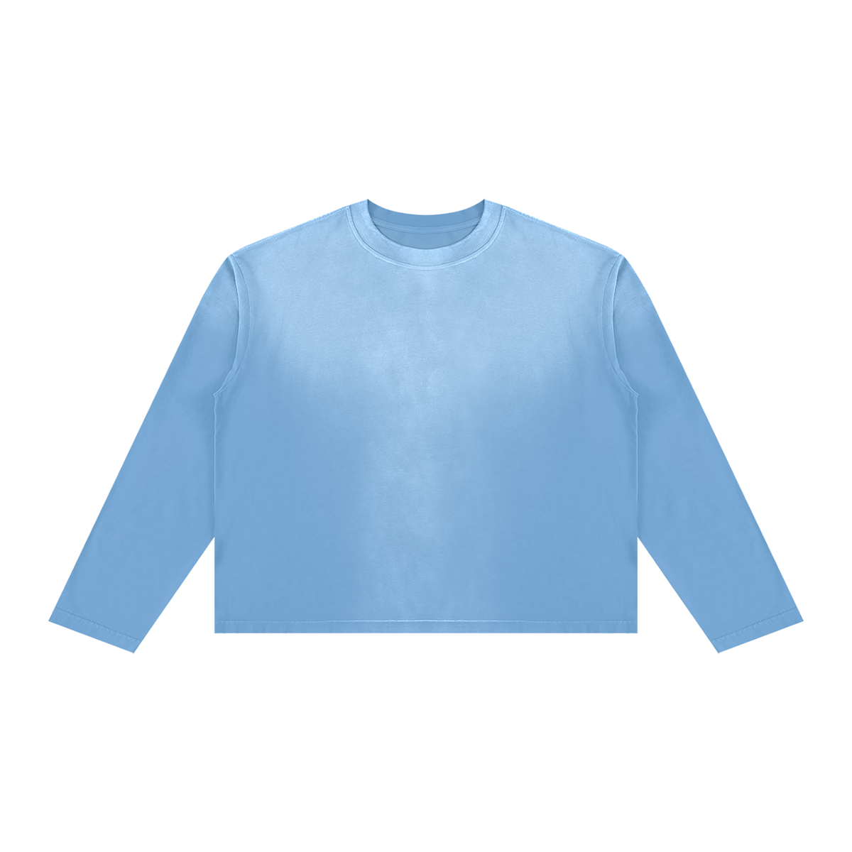 Sunfade Long Sleeve Tee in Sky Blue, front