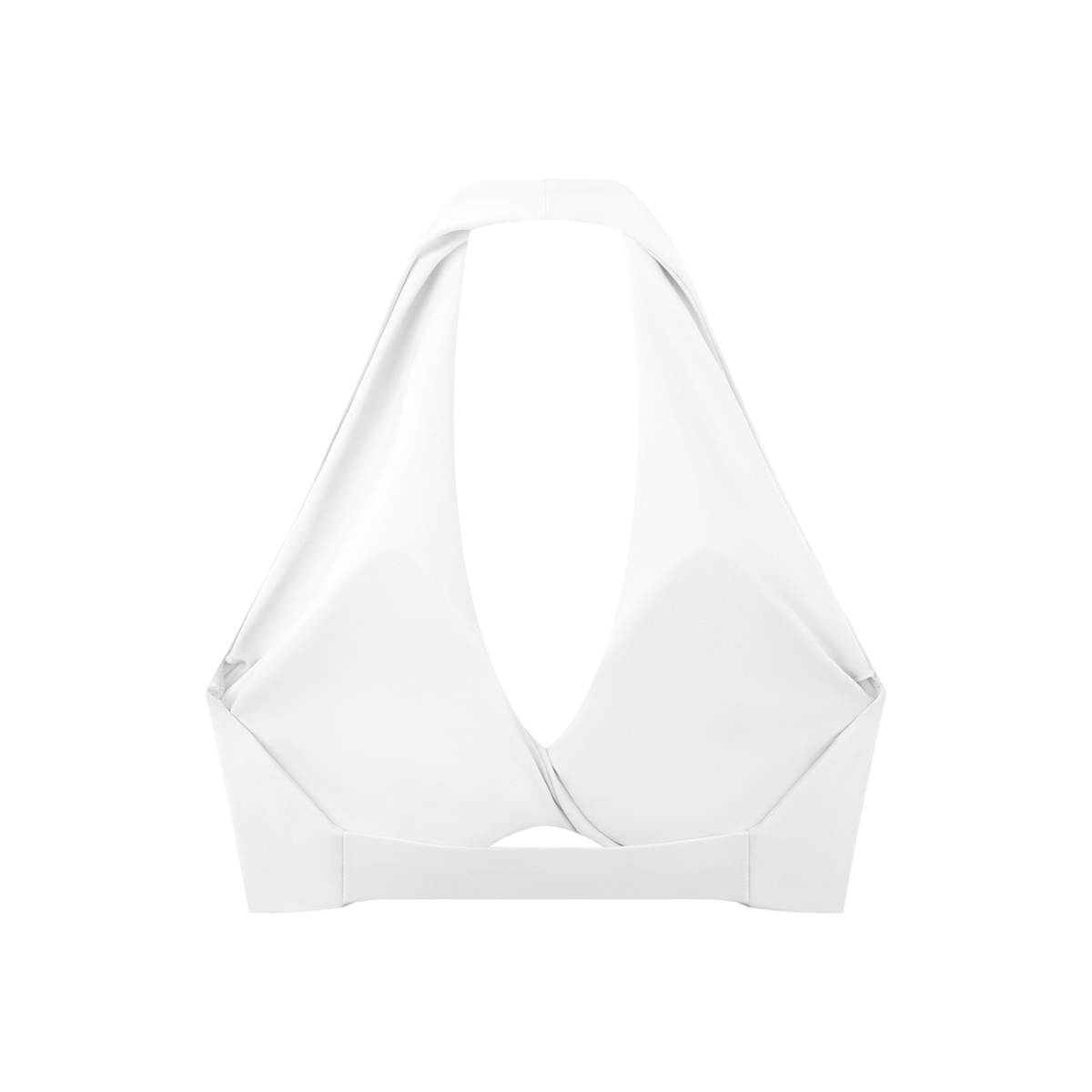 Halter Sports Bra in White, back