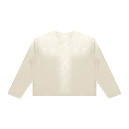 Sunfade Long Sleeve Tee in Apricot, back