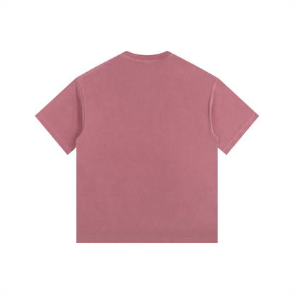 Vintage Wash Oversized Tee in Ancora Red, back