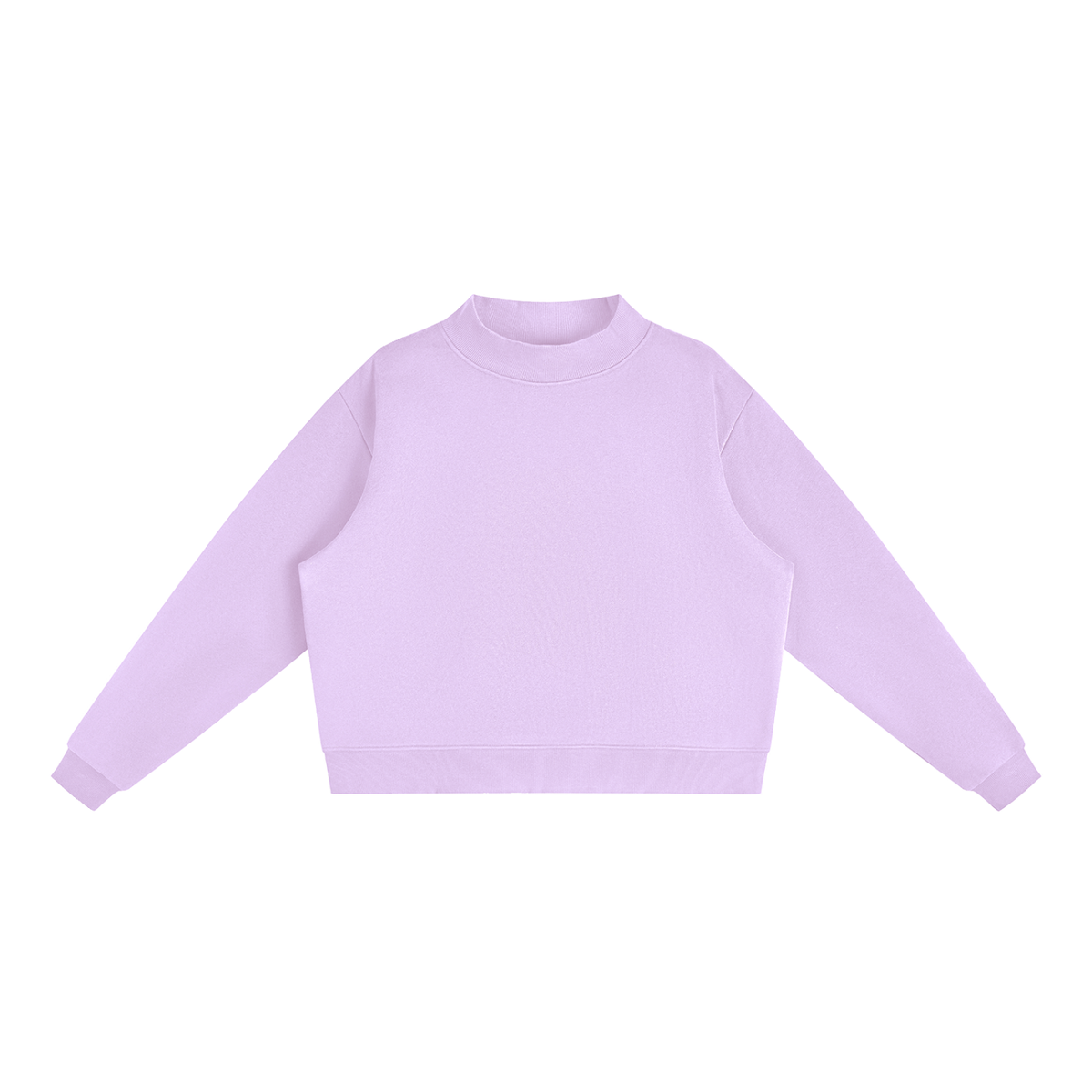 Women's Mock Neck Sweatshirt in Light Purple, front