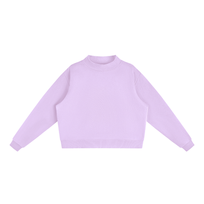 Women's Mock Neck Sweatshirt in Light Purple, front