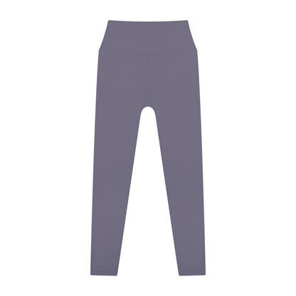 High Waisted Leggings in Dark Purple, back