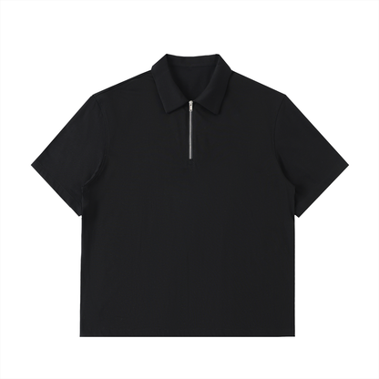 Half-Zip Cotton Polo