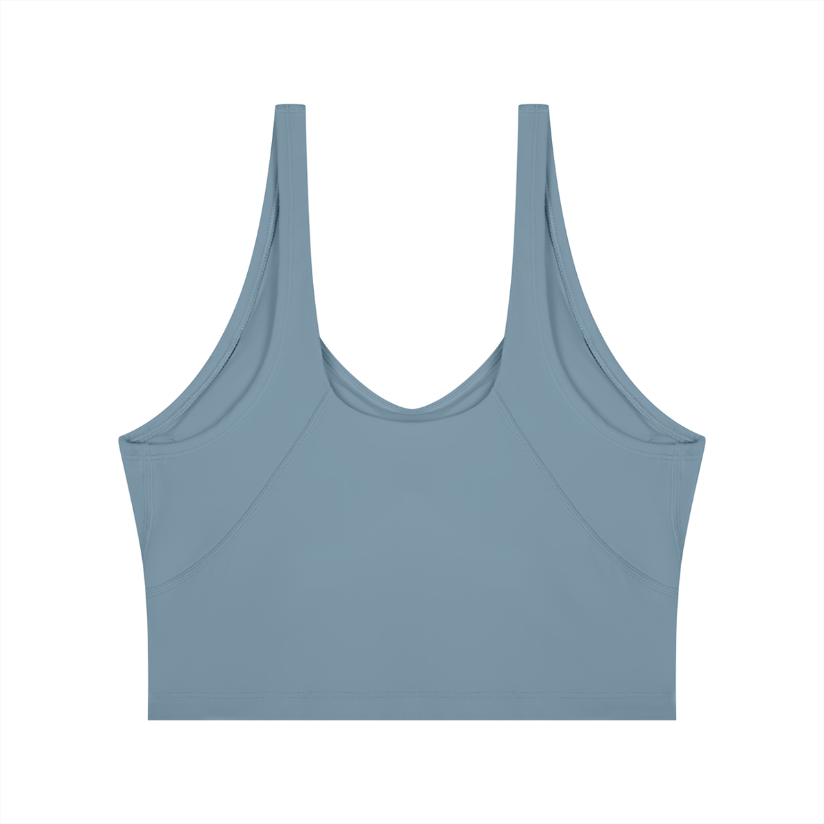 Cropped Yoga Tank in Haze Blue, back