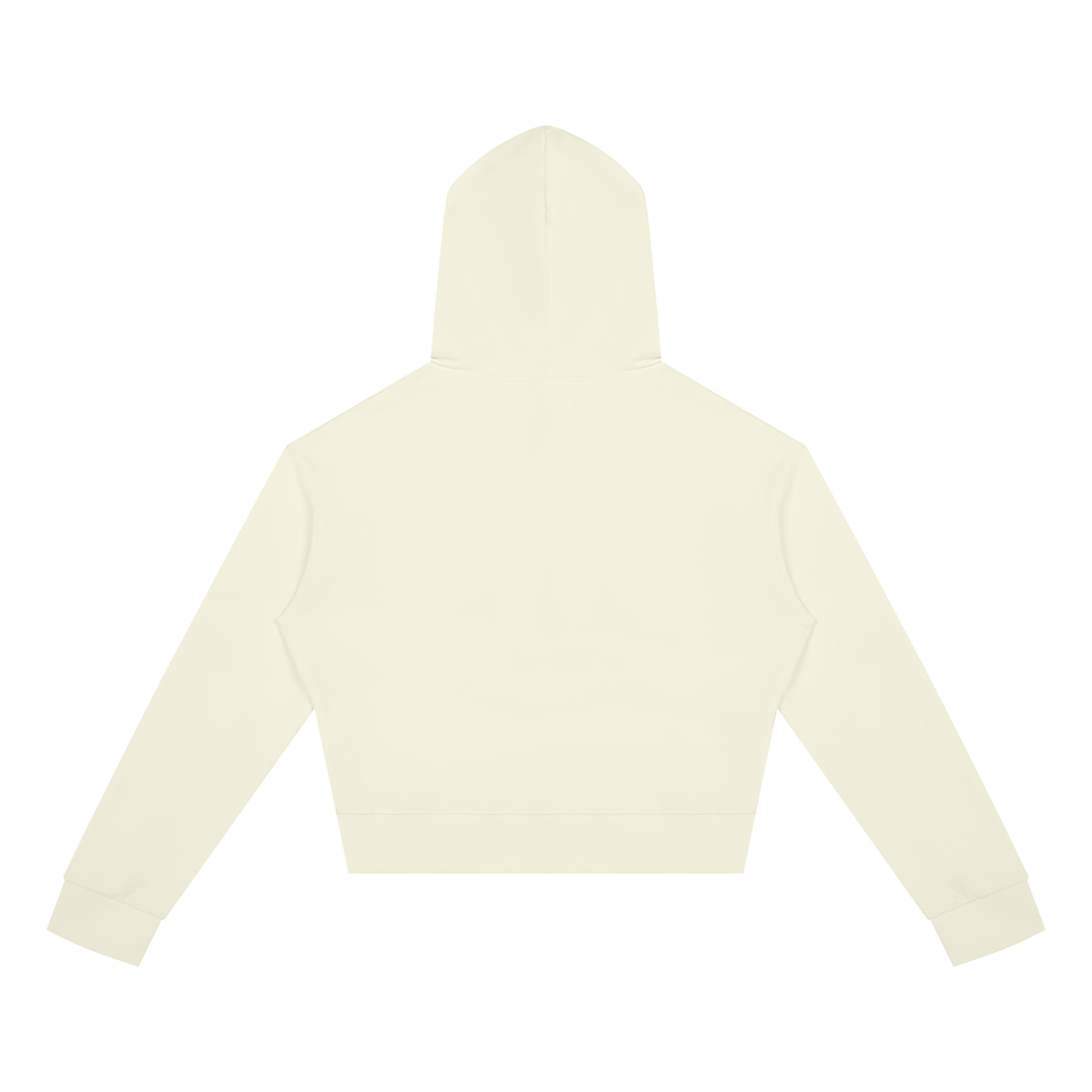 Women's Cropped Zip Hoodie in Light Green, back