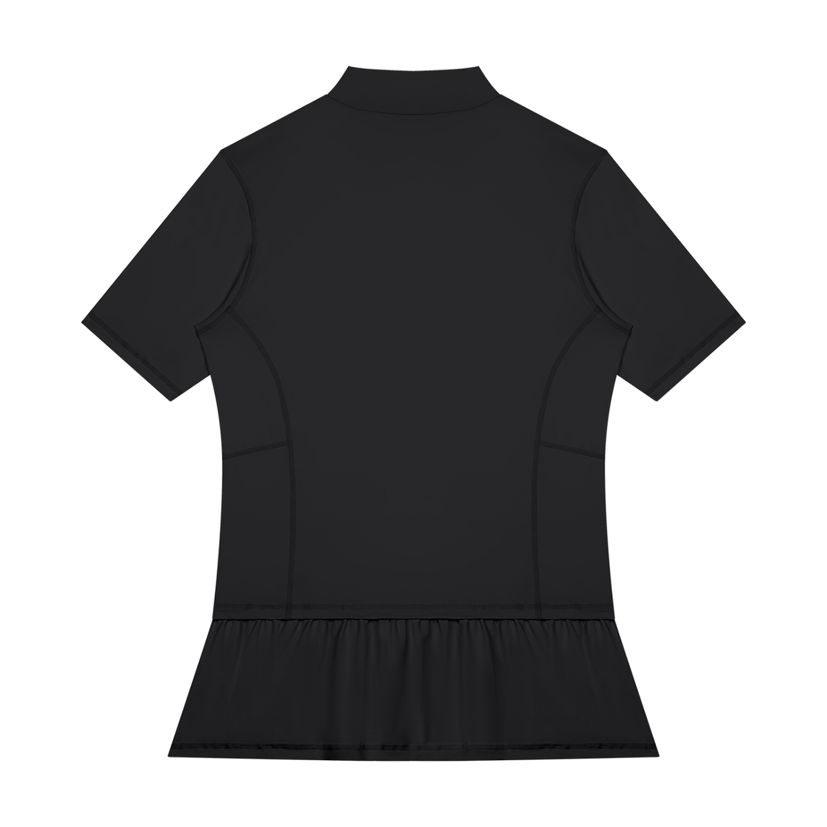 Men's Mock Neck Training Tee in Black, back