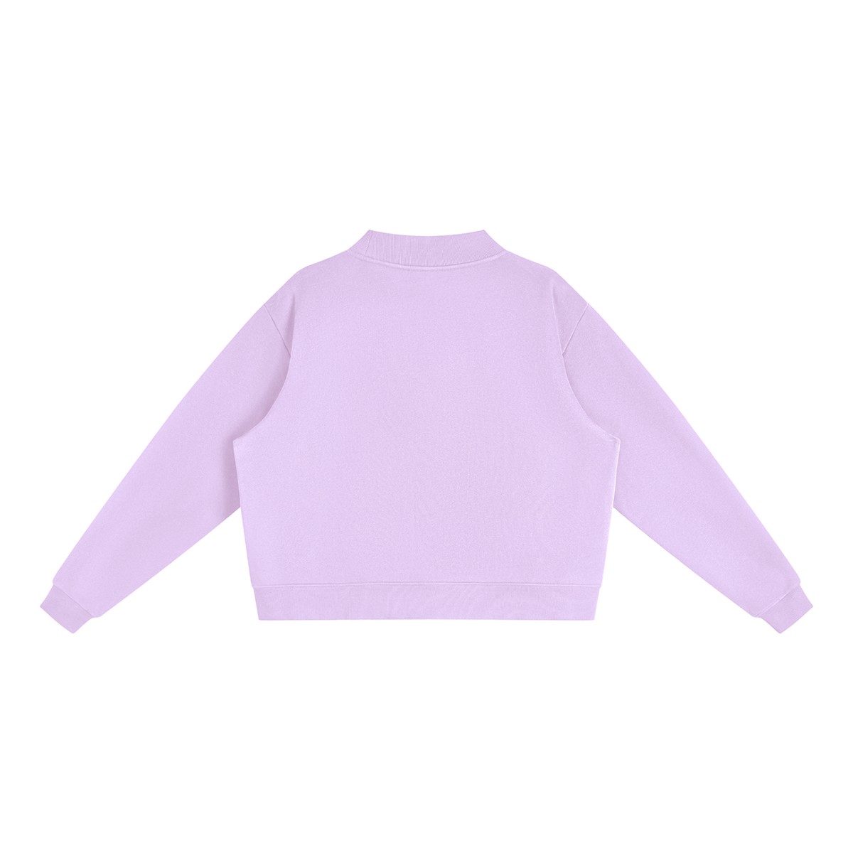Women's Mock Neck Sweatshirt in Light Purple, back