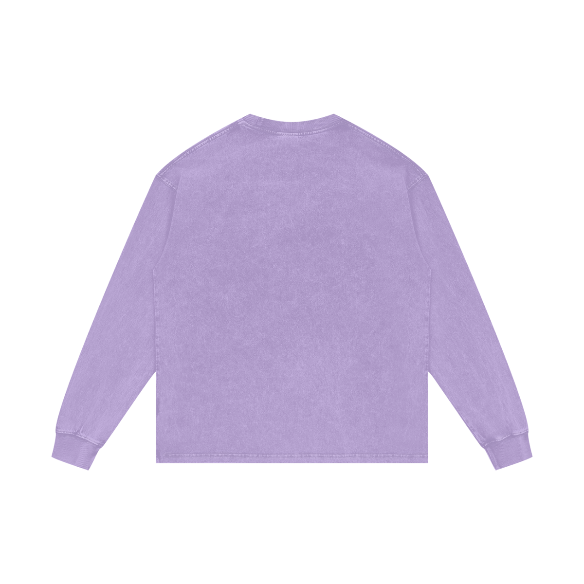Acid Wash Long Sleeve Tee in Purple, back