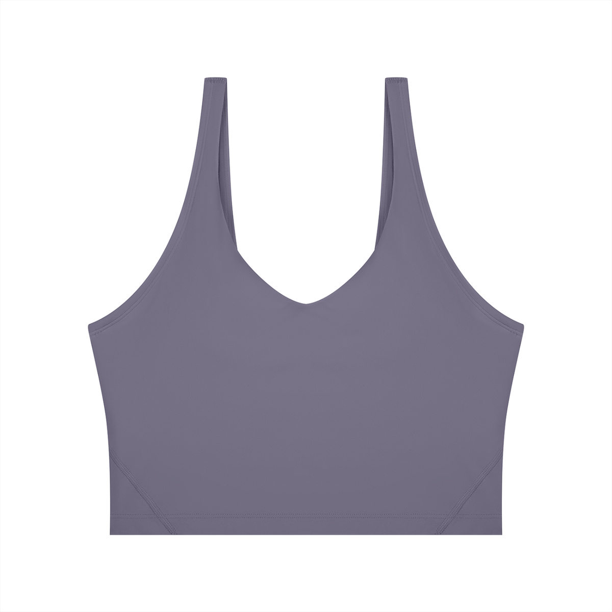 Cropped Yoga Tank in Dark Purple, front