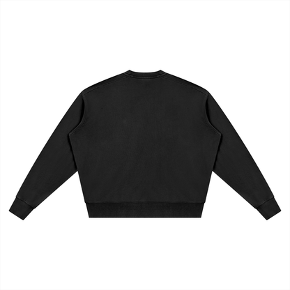 Vintage Wash Crew Sweatshirt in Black, back