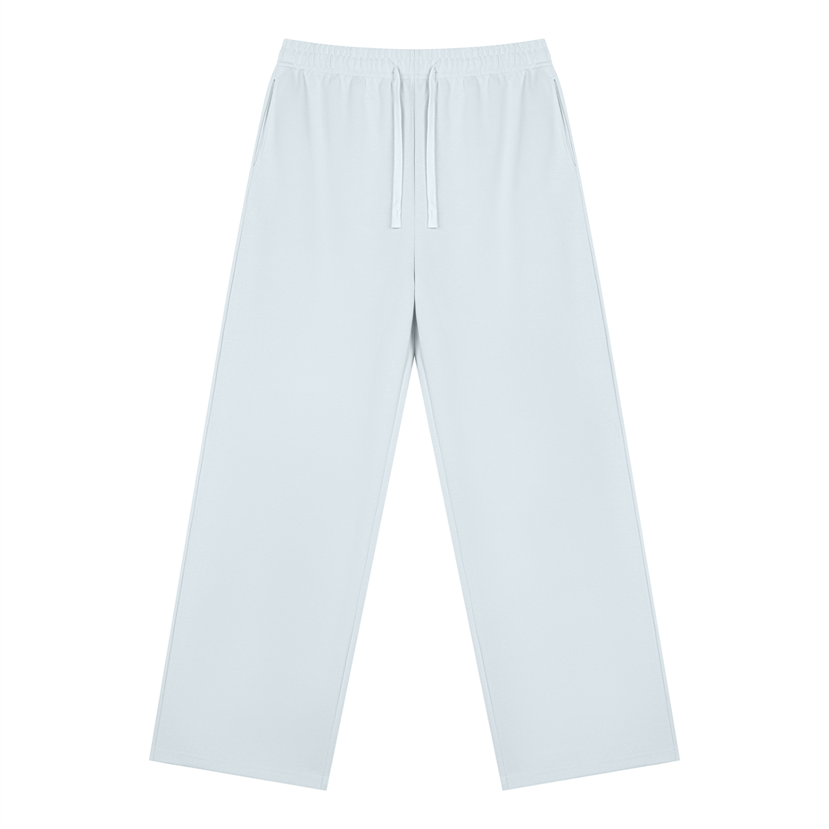 Straight Leg Fleece Track Pants in Sky Blue, front