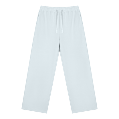 Straight Leg Fleece Track Pants in Sky Blue, front