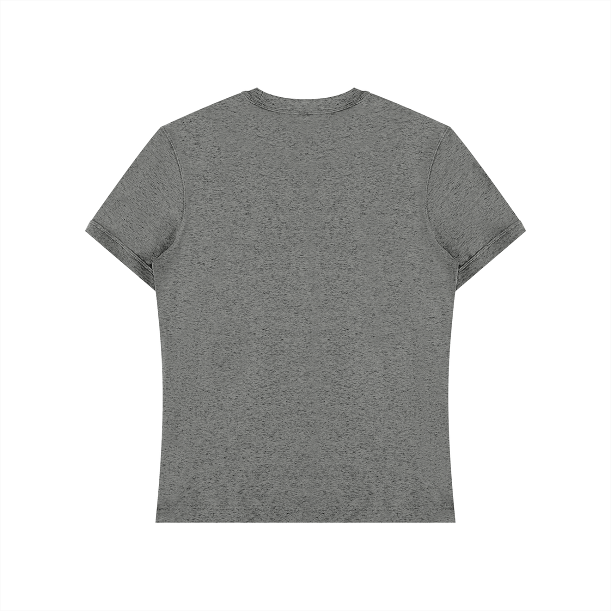 Slim Fit Stretch Tee in Marl Grey, back
