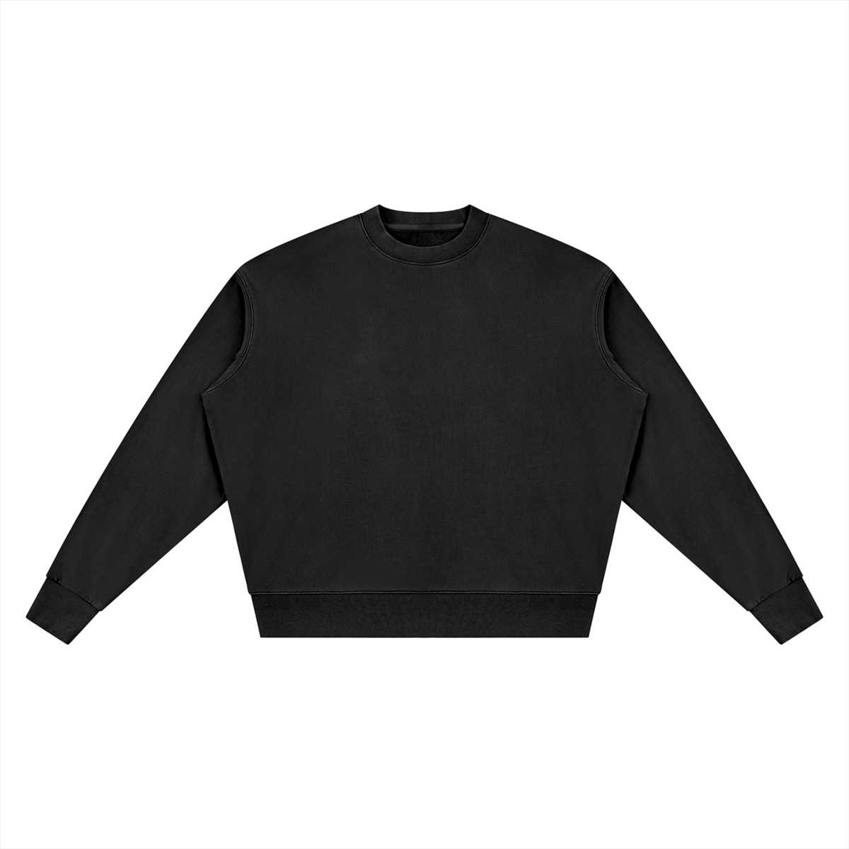 Vintage Wash Crew Sweatshirt in Black, front