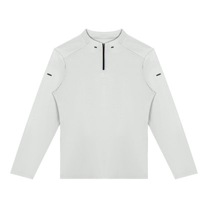 Quarter-Zip Training Top in Grey, front