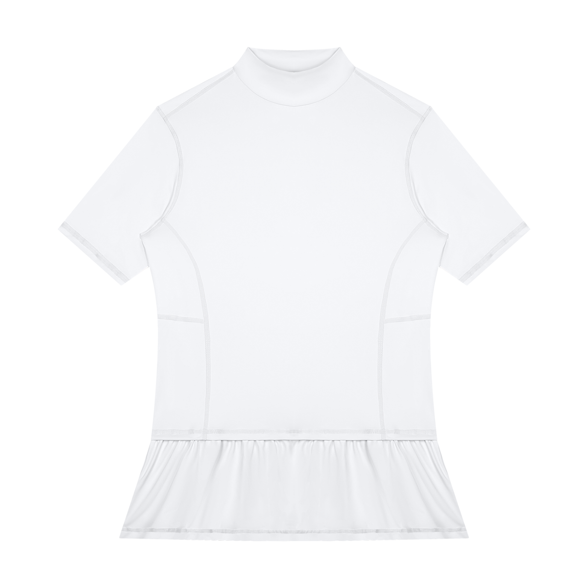 Men's Mock Neck Training Tee in White, front