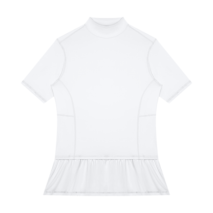 Men's Mock Neck Training Tee in White, front