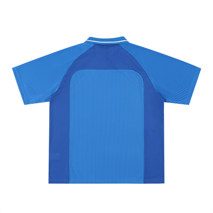 Striped Football Jersey in Blue, back