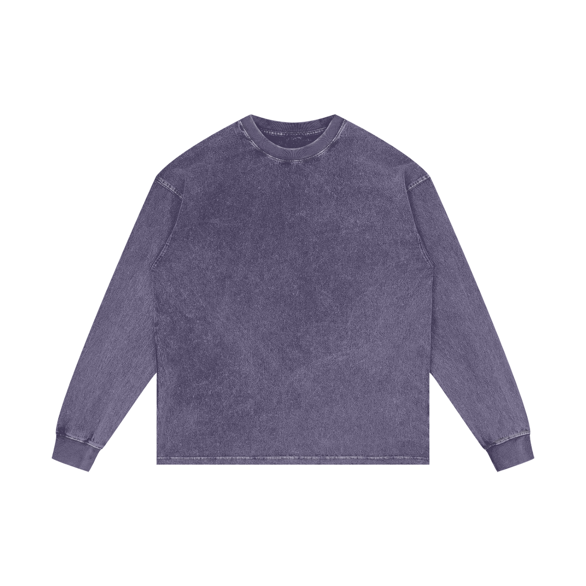 Acid Wash Long Sleeve Tee in Purple Haze, front