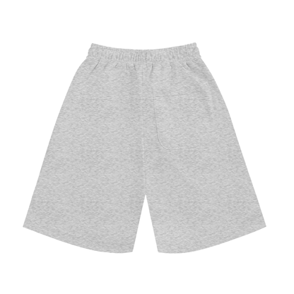 Kids Sports Shorts in Marl Grey, back